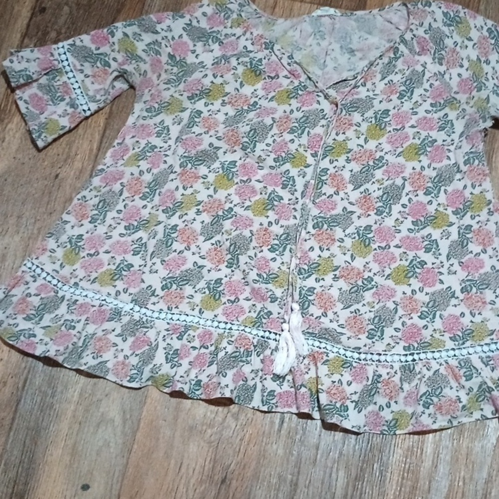 Easel Floral print short sleeve shirt